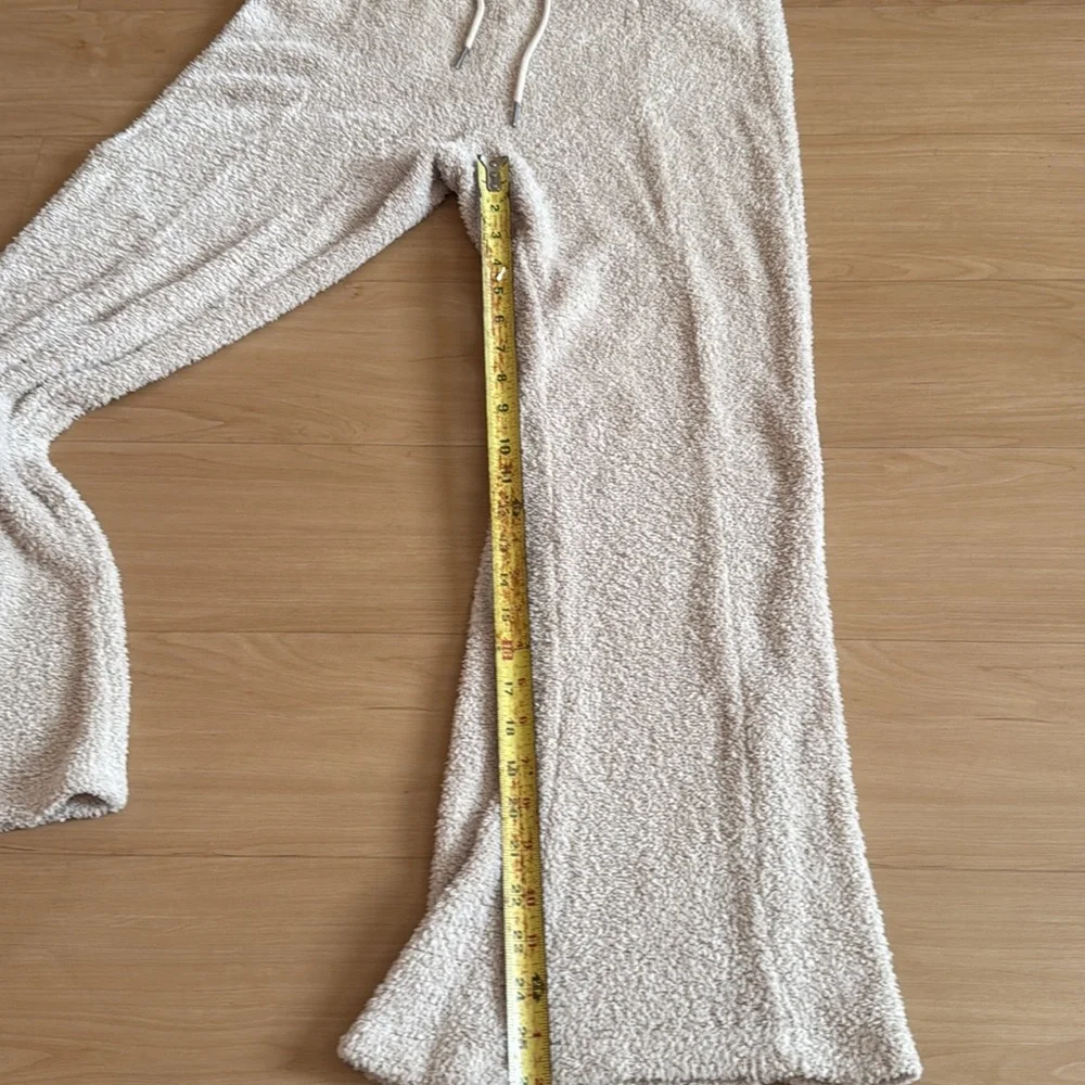 REWASH WOMEN BEIGE TEXTURED POCKETED LONG SLEEVE CREW NECK TOP AND PANTS SIZE XL